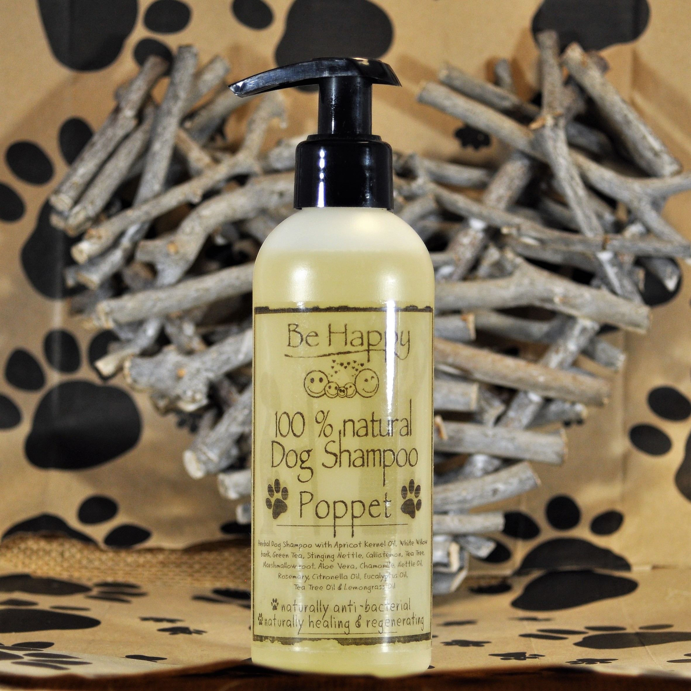 natural herbal Castile DOG SHAMPOO __ Poppet _ __ 200ml _